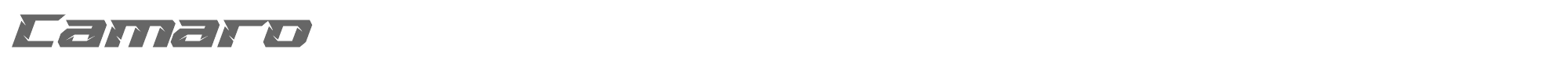 Sample characters Camaro Font