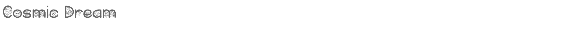 Sample characters Cosmic Dream Font