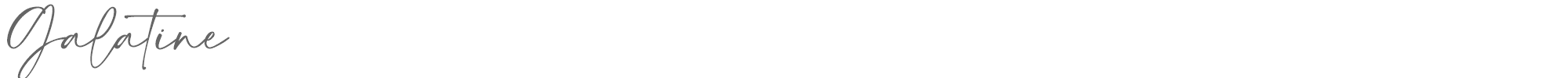 Sample characters Galatine Font