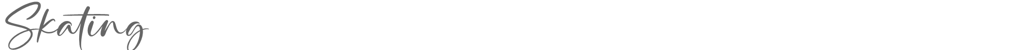 Sample characters Skating Font