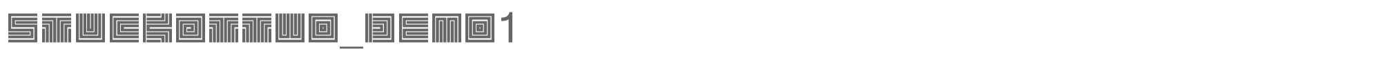 Sample characters Stuck At Two Font