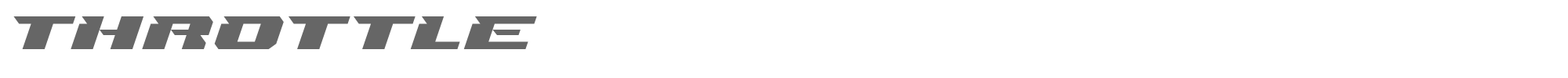 Sample characters Throttle Font