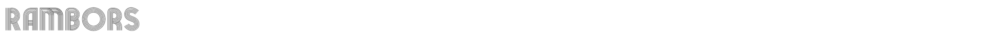 Sample characters Rambors Font