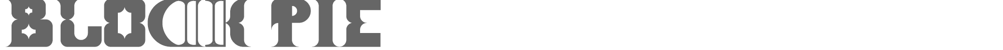 Sample characters Block Pie Font