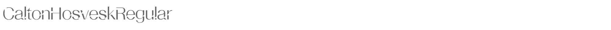 Sample characters Calton Hosvesk Font
