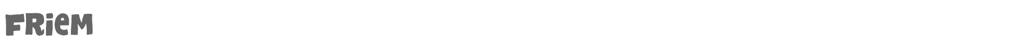Sample characters Friem Font