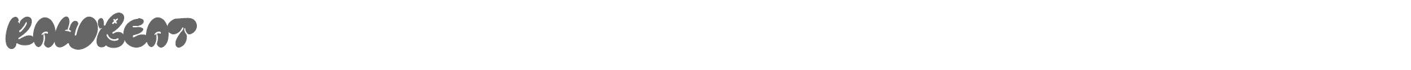 Sample characters Rawbeat Font