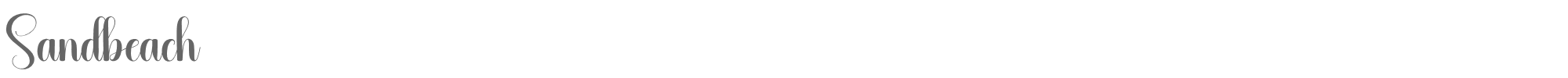 Sample characters Sandbeach Font
