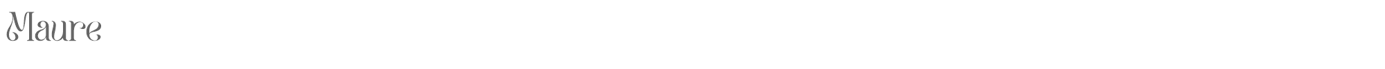 Sample characters Maure Font