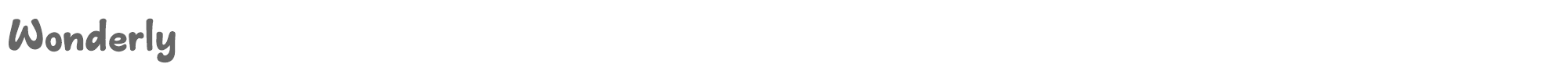 Sample characters Wonderly Font