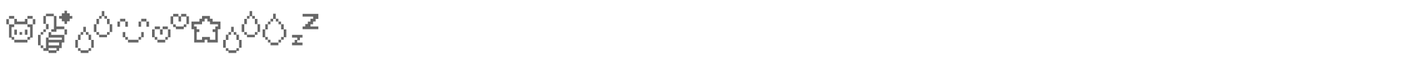 Sample characters Emoji Font