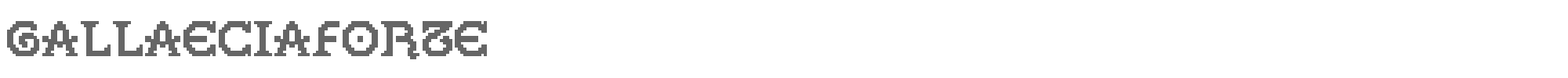 Sample characters Gallaecia Forte Font