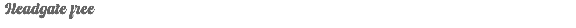 Sample characters Headgate Font