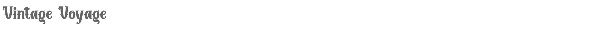 Sample characters Vintage Voyage Font