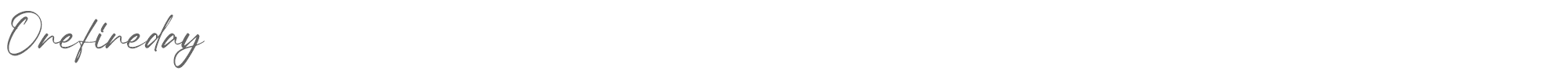 Sample characters Onefineday Font