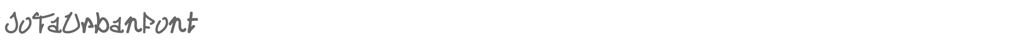Sample characters JoTa Urban Font Font