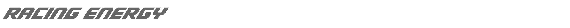 Sample characters Racing Energy Font