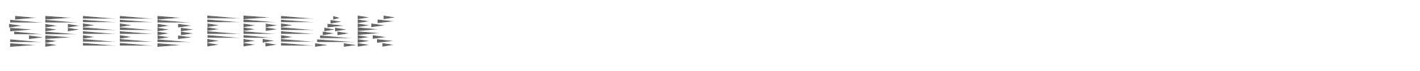 Sample characters Speed Freak Font