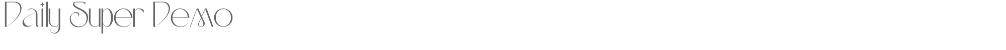 Sample characters Daily Super Font