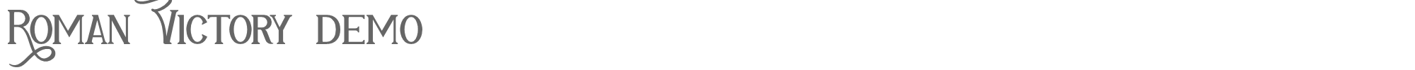 Sample characters Roman Victory Font