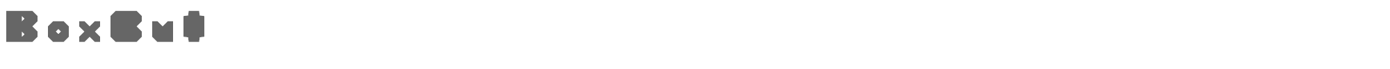 Sample characters BoxCut Font