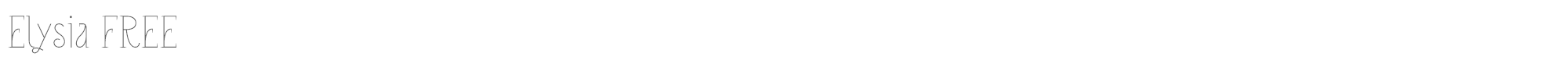 Elysia Elysia-FREE.otf font preview