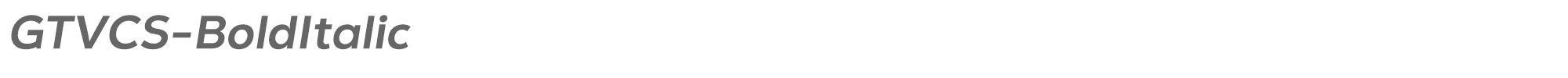 GT Vice City Sans GTVCS-BoldItalic.otf font preview