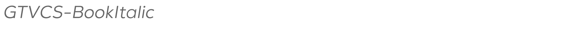 GT Vice City Sans GTVCS-BookItalic.otf font preview