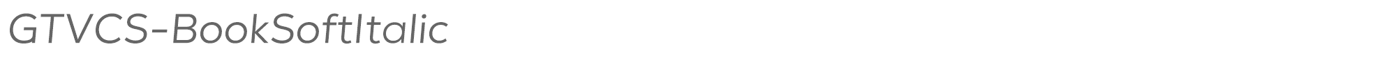 GT Vice City Sans GTVCS-BookSoftItalic.otf font preview