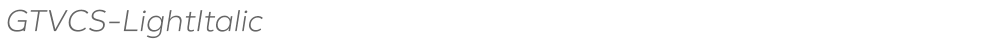 GT Vice City Sans GTVCS-LightItalic.otf font preview