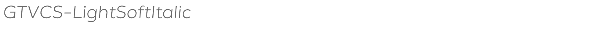 GT Vice City Sans GTVCS-LightSoftItalic.otf font preview