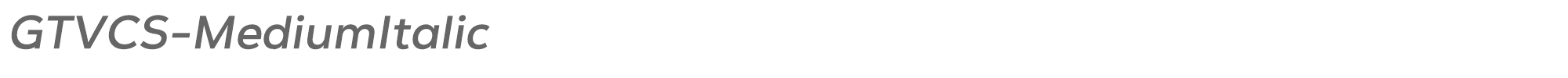 GT Vice City Sans GTVCS-MediumItalic.otf font preview