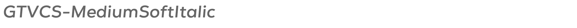 GT Vice City Sans GTVCS-MediumSoftItalic.otf font preview