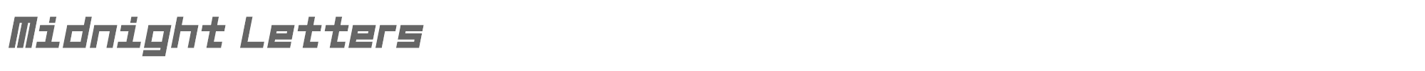 Sample characters Midnight Letters Font