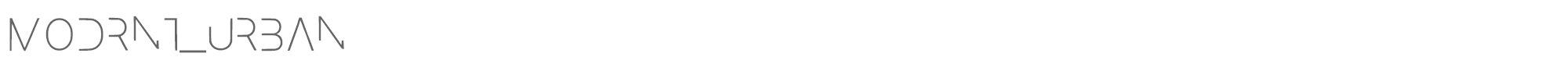 Sample characters Modrnt Urban Font