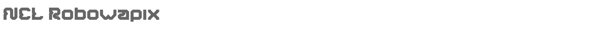 Sample characters NCL Robowapix Font