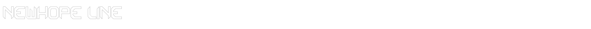 NewHope NewHope-Line.ttf font preview
