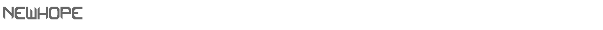 Sample characters NewHope Font