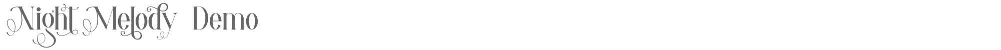 Sample characters Night Melody Font