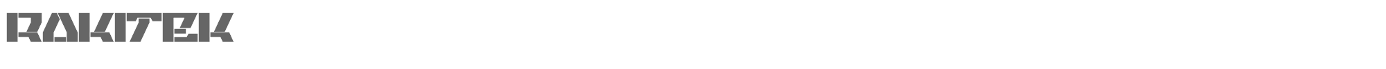 Sample characters Rakitek Font