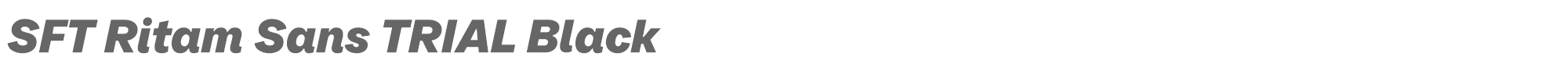 SFT Ritam Sans SFT-Ritam-Sans-TRIAL-Black-Italic.ttf font preview