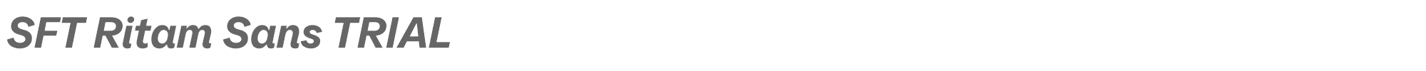 SFT Ritam Sans SFT-Ritam-Sans-TRIAL-Bold-Italic.ttf font preview