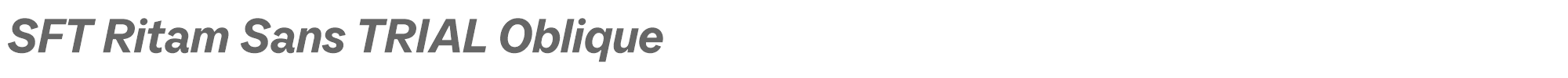 SFT Ritam Sans SFT-Ritam-Sans-TRIAL-Bold-Oblique.ttf font preview