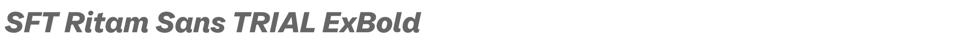 SFT Ritam Sans SFT-Ritam-Sans-TRIAL-ExtraBold-Italic.ttf font preview