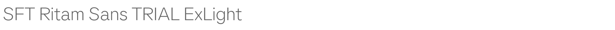 SFT Ritam Sans SFT-Ritam-Sans-TRIAL-ExtraLight.ttf font preview