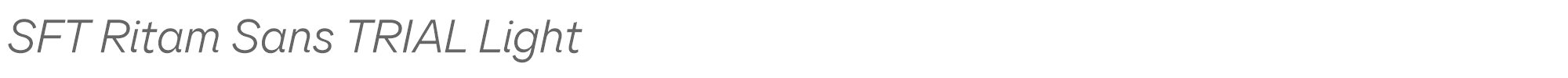 SFT Ritam Sans SFT-Ritam-Sans-TRIAL-Light-Italic.ttf font preview
