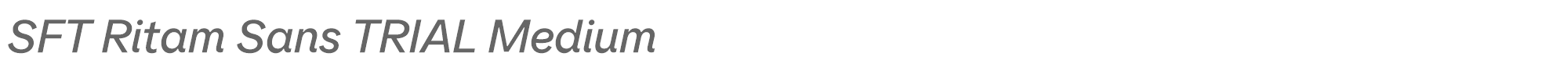 SFT Ritam Sans SFT-Ritam-Sans-TRIAL-Medium-Italic.ttf font preview