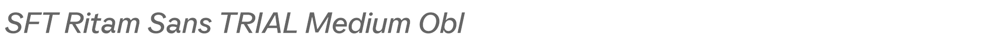 SFT Ritam Sans SFT-Ritam-Sans-TRIAL-Medium-Oblique.ttf font preview