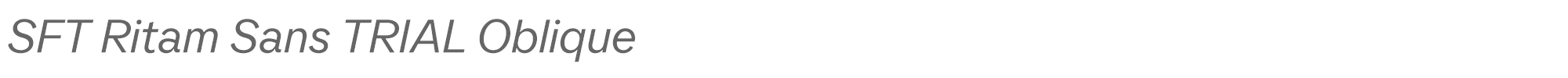 SFT Ritam Sans SFT-Ritam-Sans-TRIAL-Oblique.ttf font preview