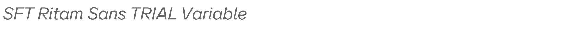 SFT Ritam Sans SFT-Ritam-Sans-TRIAL-Variable-Italic.ttf font preview